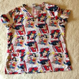 Wonder Woman scrub top